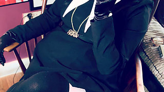 Wednesday Addams, Tina Snua,  Chain Smokes 2 Cigarettes In Satin Gloves - Smoking Smoker Drifts Snap Inhales OMI OME Tip To Tail