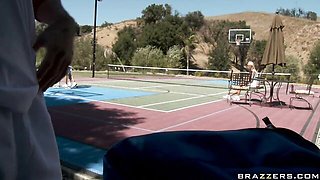 Crazy outdoor penetration with a long-legged blonde Diana Doll