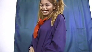 Asian babe pussy fucking dildo playing