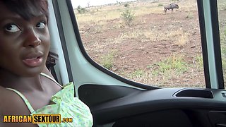 Safari with black African teenager with sex