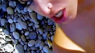 Sexy skinny teen Jenny hard gets fucked by boyfriend on the beach
