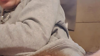 Skinny lad pulls back skin and shows bellend