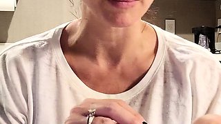 Big boobs milf masturbates with her dildo