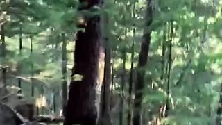 Hike with Milkymama flashing engorged milky filled tits