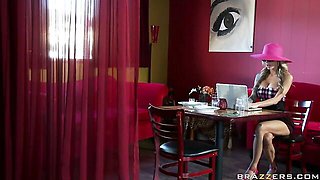 Gorgeous dick-riding session with a skinny busty Sarah Jessie