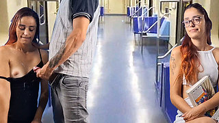 The Slut Got a Blowjob From a Stranger on the Bus in Public!