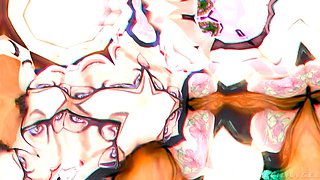 Inked Stunner Ravyn Alexas Big-Tits Jiggle in Latex During POV Anal Pounding and Dild