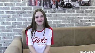 First Time Teen Virgin Casting - Nikolas Fucks Her Tight Pink Hole & Big Cock Blowjob