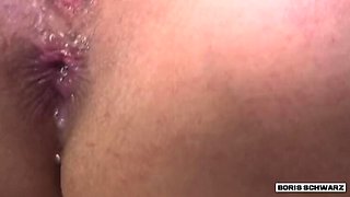 Boris Schwarz Pounds Blonde German Housewife - Rough Anal Creampie & Sloppy Blowjob
