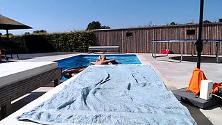 Blonde amateur fucking outdoor