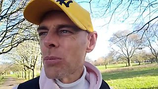 Skinny Guy with Big Cock Fucks British MILF in Scottish Park - Public Outdoor Doggy Style
