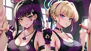 Hentai chick enjoys anal sex at the gym