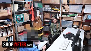 Shoplyfter - lean mischievous asian Jade Noir caught stealing and got disciplined by freak officer