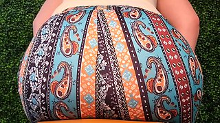 Nice amateur ass in black and white panties