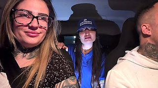 Frenstista accepted to give her pussy and got into the car when she took off her blouse we were surprised and when she put her tongue out