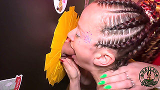 Glory Hole Series Ft Anastasia - Double Blowjob