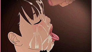 Hentai bukkake mega cumshot