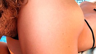 Blonde blowjob adoring skank facialized after hardcore fun