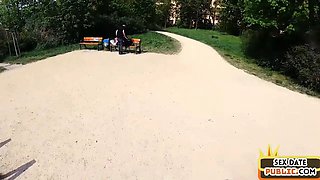 Dating public MILF bitch fucked hardcore outdoor in POV