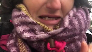 Flashing My Tit with Rock Hard Nip in Fucking Filthy Weather