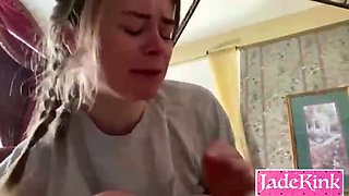 JadeKink Sloppy Deepthroat Blowjob - Spit Fetish Face Fuck POV
