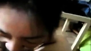 Cute Asian Girl Gives Blowjob Using Only Her Mouth