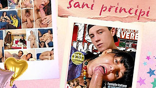 Italian Family Vintage Anal: Veronica Rossi Takes Big Natural Tits Doggy Style with Cum in Mouth