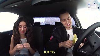 Passionate casting babe shares intense car and butt action on couch