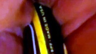 BBW Plays With a Bat Sex Toy on Webcam