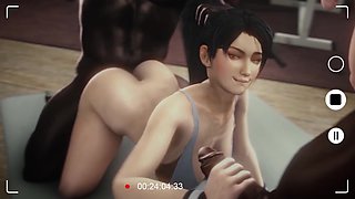 Gym Bunny Momiji - the Full Routine (no Sound)