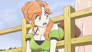 Alex got stuck in the fence on goal and Steve romped her! anime porn (pornography anime hook-up )4K 2026