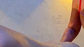 Lucero Fucks My Pussy with Her Surprise Gift Strapon in the Jacuzzi - Uncensored Lesbian Sex