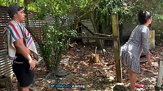 Hot Farm Girl NamiQsein Gets Cumshot in Cornfield - Amateur Latina Couple Outdoor Sex