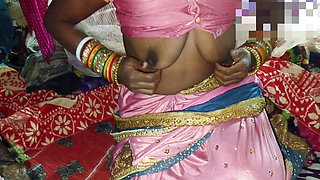 Indian bride apne husband se pehla baar sari me suhaagrat mana ke lund ka pani chut me dali.desi village housewife's viral Hindi sex video