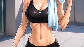 Anime girls dancing