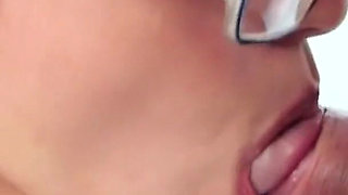 Pig Tails Cum Slut Teen Holly Dee Blows Four Hung Studs in Hot Bukkake Session