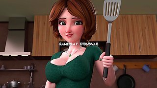 Aunt Cass Bends Over for Big Creampie