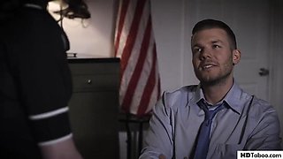 Brunette Evelyn Claire Pounds Political Journalist in Taboo Fuck