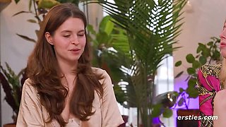 Four Horny Lesbian Girls Have Wild First Orgy - German Amateur HD