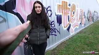 German Scout Picks Up Skinny Czech Teen Stefani Jameson for First Casting - Saggy Tits, Rough Fuck & Squirting