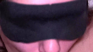 Homemade Blindfolded Amateur Cumshot and Swallow