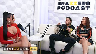Brazzers - Luna Star hosts Chloe Amour and derek savage for the hottest podcast threeway ever