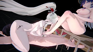 Wuthering Waves - Lucilla X Hiyuki FFM Sex -3d Hentai Animations
