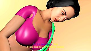 Desi widow Pooja takes care of her rent debt with her landlord