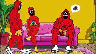 Cuckold Squid Games. Animated Parody of the Squid Game Cartoons Animation