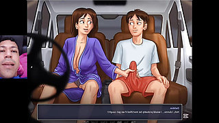 Sex in the car with my mother-in-law gets all the milk 💦 out of me