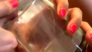 Squeezes Milk from her Boobs Live on Gonzo