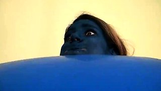 Latex slut solo anal masturbation