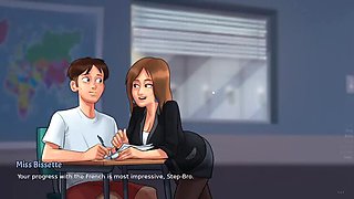 Hottest Teacher Fucks Student - Ken Fluffer Creampie in French Pussy Gameplay
