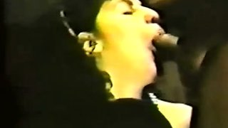 Retro threesome with vintage clothing and hardcore sex